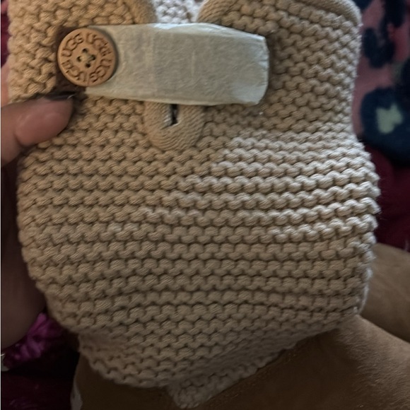 Cozy Tan Knit and Suede Boots nwt sz 8 - Picture 3 of 5